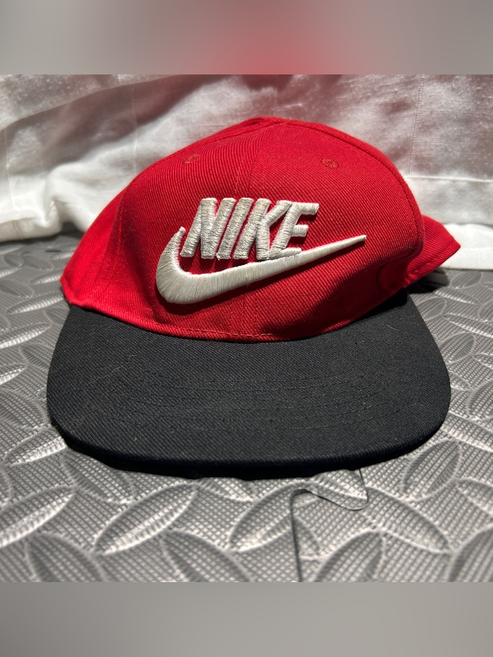 Nike Red and Black Kids Snapback Hat